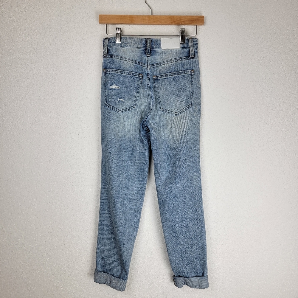 pistola Light Blue Distressed Straight-Leg Jeans - Picture 4 of 12